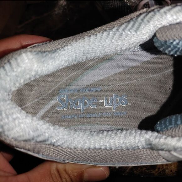 Skechers women's shape ups walking toning shoes sneakers silver size 9 - Picture 9 of 10